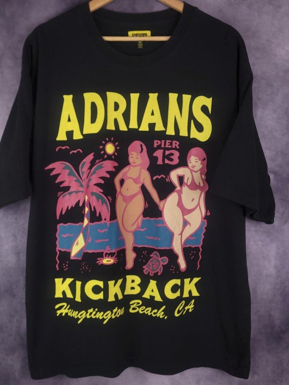 RARE Chinatown Market Adrians Kickback Huntington beach tiktok meme black shirt